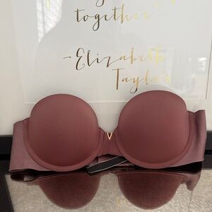 Victoria's Secret Deep Burgundy Strapless Bra